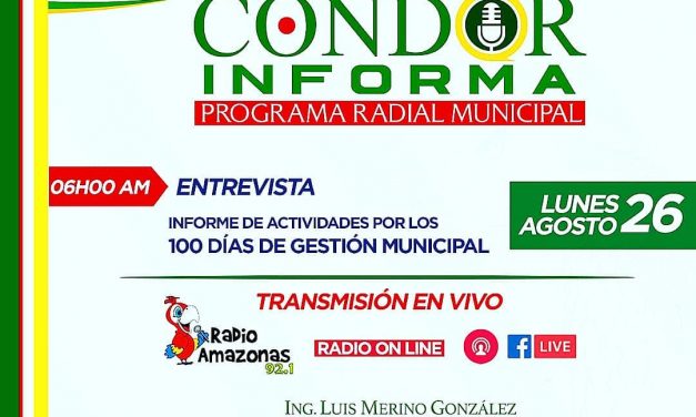 LANZAMIENTO OFICIAL DEL PROGRAMA RADIAL GAD CENTINELA DEL CÓNDOR INFORMA A SU PUEBLO.