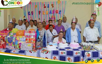 GOBIERNO MUNICIPAL DE CENTINELA DEL CÓNDOR FESTEJA CUMPLEAÑOS DE LOS ADULTOS MAYOR DE LA PARROQUIA PANGUINTZA.