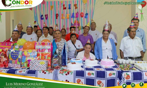 GOBIERNO MUNICIPAL DE CENTINELA DEL CÓNDOR FESTEJA CUMPLEAÑOS DE LOS ADULTOS MAYOR DE LA PARROQUIA PANGUINTZA.