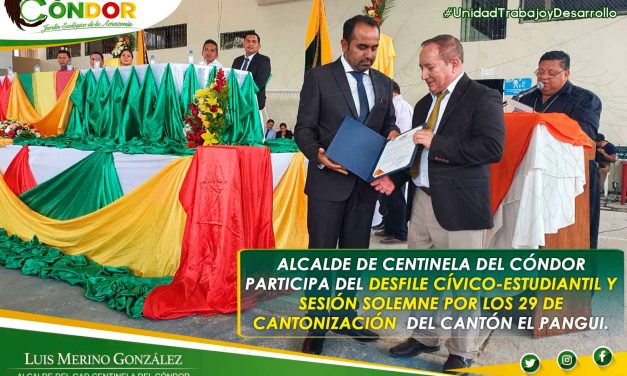 VISITA AL CANTÓN EL PANGUI POR CONMEMORACION DE VIDA POLÍTICA