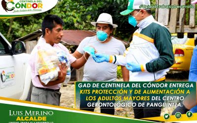 ENTREGA DE KITS DE PROTECCIÓN Y ALIMENTOS A LOS ADULTOS MAYORES EN PANGUINTZA
