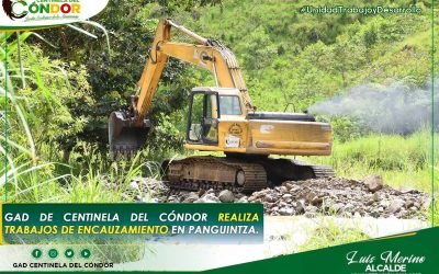 TRABAJOS DE ENCAUZAMIENTO EN LA QUEBRADA PANGUINTZA.