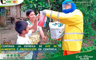 CONTINÚA LA ENTREGA DE KITS DE ALIMENTOS Y PROTECCIÓN EN CENTINELA DEL CÓNDOR