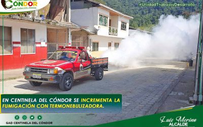 EN CENTINELA DEL CÓNDOR SE INCREMENTA LA FUMIGACIÓN CON TERMONEBULIZADORA