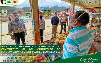 ALCALDE Y GOBERNADOR VERIFICARON EL CUMPLIMIENTO DE LOS PROTOCOLOS DE REACTIVACIÓN y BIOSEGURIDAD