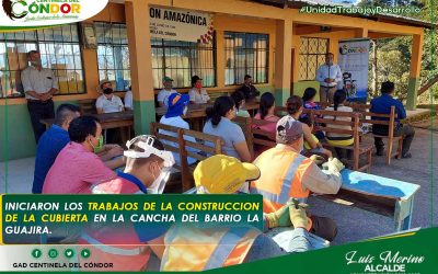 INICIARON LOS TRABAJOS DE LA CONSTRUCCION DE LA CUBIERTA EN LA CANCHA DEL BARRIO LA GUAJIRA.