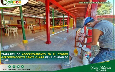 TRABAJOS DE ADECENTAMIENTO EN EL CENTRO GERONTOLÓGICO SANTA CLARA DE LA CIUDAD DE ZUMBI.