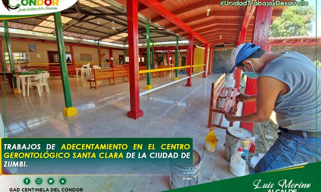 TRABAJOS DE ADECENTAMIENTO EN EL CENTRO GERONTOLÓGICO SANTA CLARA DE LA CIUDAD DE ZUMBI.