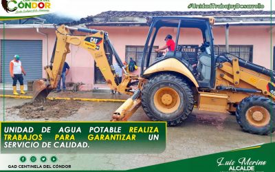 UNIDAD DE AGUA POTABLE REALIZA TRABAJOS PARA GARANTIZAR UN SERVICIO DE CALIDAD.