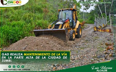 GAD REALIZA MANTENIMIENTO DE LA VÍA EN LA PARTE ALTA DE LA CIUDAD DE ZUMBI