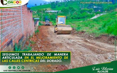 SEGUIMOS TRABAJANDO DE MANERA ARTICULADA EN EL MEJORAMIENTO DE LAS CALLES CÉNTRICAS DEL DORADO.