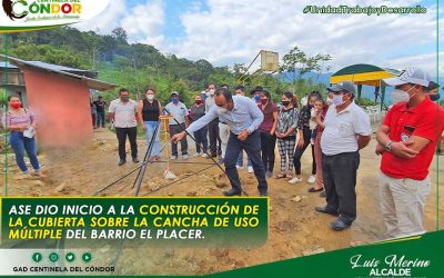 SE DIO INICIO A LA CONSTRUCCIÓN DE LA CUBIERTA SOBRE LA CANCHA DE USO MÚLTIPLE DEL BARRIO EL PLACER.
