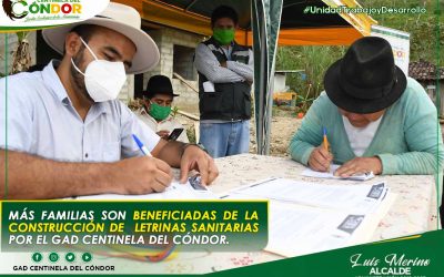 MÁS FAMILIAS SON BENEFICIADAS DE LA CONSTRUCCIÓN DE LETRINAS SANITARIAS POR EL GAD CENTINELA DEL CÓNDOR.