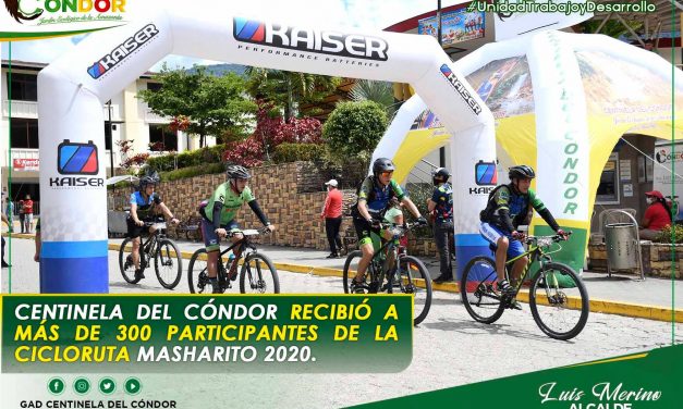 CENTINELA DEL CÓNDOR RECIBIÓ A MÁS DE 300 PARTICIPANTES DE LA CICLORUTA MASHARITO 2020.