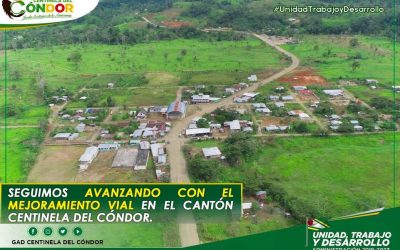 SEGUIMOS AVANZANDO CON EL MEJORAMIENTO VIAL EN EL CANTÓN CENTINELA DEL CÓNDOR.