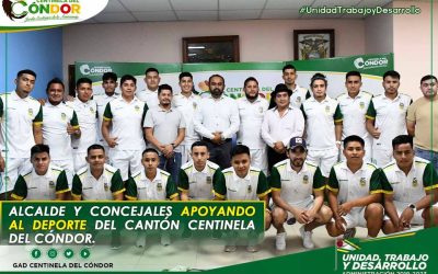 ALCALDE Y CONCEJALES APOYANDO AL DEPORTE DEL CANTÓN CENTINELA DEL CÓNDOR.