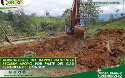 AGRICULTORES DEL BARRIO NANTENTZA RECIBEN APOYO POR PARTE DEL GAD CENTINELA DEL CÓNDOR.