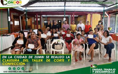 EN LA CIUDAD DE ZUMBI SE REALIZO LA CLAUSURA DEL TALLER DE CORTE Y CONFECCIÓN.
