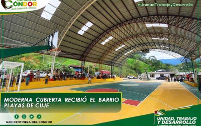 MODERNA CUBIERTA RECIBIÓ EL BARRIO PLAYAS DE CUJE.