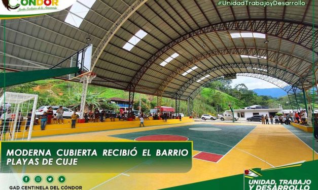 MODERNA CUBIERTA RECIBIÓ EL BARRIO PLAYAS DE CUJE.