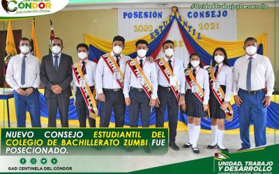 NUEVO CONSEJO ESTUDIANTIL DEL COLEGIO DE BACHILLERATO ZUMBI FUE POSECIONADO.