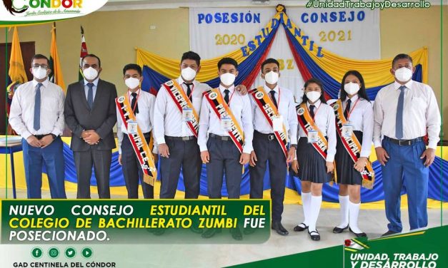 NUEVO CONSEJO ESTUDIANTIL DEL COLEGIO DE BACHILLERATO ZUMBI FUE POSECIONADO.
