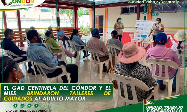 EL GAD CENTINELA DEL CÓNDOR Y LOS MIES BRINDARON TALLERES DE CUIDADOS AL ADULTO MAYOR.