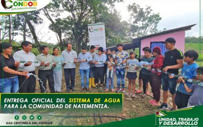 ENTREGA OFICIAL DEL SISTEMA DE AGUA PARA LA COMUNIDAD DE NATEMENTZA.