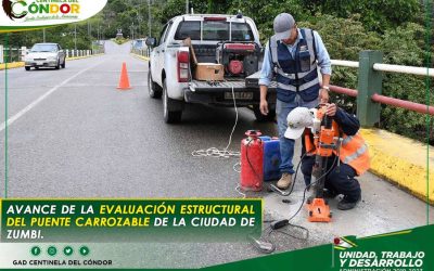 AVANCE DE LA EVALUACIÓN ESTRUCTURAL DEL PUENTE CARROZABLE DE LA CIUDAD DE ZUMBI.