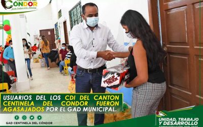 USUARIOS DEL LOS CDI DEL CANTON CENTINELA DEL CONDOR FUERON AGASAJADOS POR EL GAD MUNICIPAL.