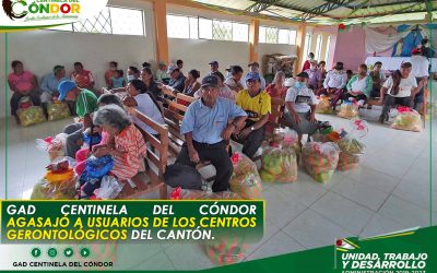 GAD CENTINELA DEL CÓNDOR AGASAJÓ A USUARIOS DE LOS CENTROS GERONTOLÓGICOS DEL CANTÓN.