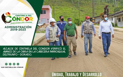 ALCALDE DE CENTINELA DEL CONDOR VERIFICÓ EL AVANCE DE LA OBRA EN LA CABECERA PARROQUIAL DELTRIUNFO – DORADO.
