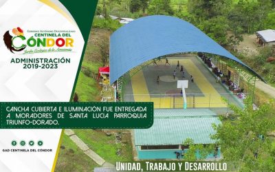 CANCHA CUBIERTA E ILUMINACIÓN FUE ENTREGADA A MORADORES DE SANTA LUCIA.