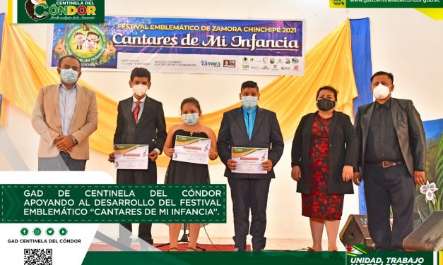 GAD DE CENTINELA DEL CÓNDOR APOYA AL DESARROLLO DEL FESTIVAL EMBLEMÁTICO “CANTARES DE MI INFANCIA”.