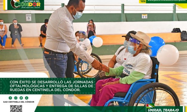 CON ÉXITO SE DESARROLLÓ LAS JORNADAS OFTALMOLÓGICAS Y ENTREGA DE SILLAS DE RUEDAS EN CENTINELA DEL CÓNDOR.