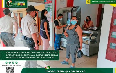 AUTORIDADES DEL CANTÓN REALIZAN CONSTANTES OPERATIVOS DE CONTROL AL CUMPLIMIENTO DE LAS MEDIDAS DE BIOSEGURIDAD CONTRA EL COVID19