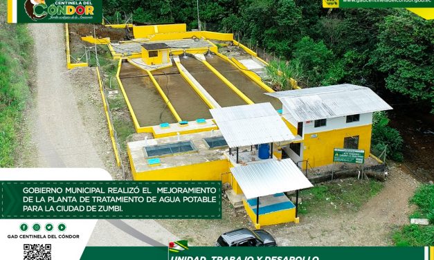 GOBIERNO MUNICIPAL REALIZO EL MEJORAMIENTO DE LA PLANTA DE TRATAMIENTO DE AGUA POTABLE PARA LA CIUDAD DE ZUMBI