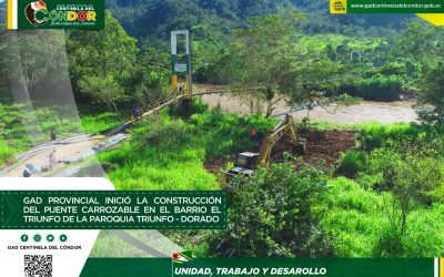 INICIÓ LA CONSTRUCCIÓN DEL PUENTE CARROZABLE EN EL BARRIO EL TRIUNFO DE LA PARROQUIA TRIUNFO – DORADO.