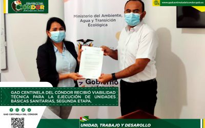 GAD CENTINELA DEL CÓNDOR RECIBIÓ VIABILIDAD TÉCNICA PARA LA EJECUCIÓN DE UNIDADES BÁSICAS SANITARIAS, SEGUNDA ETAPA.