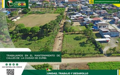 TRABAJAMOS EN EL MANTENIMIENTO DE CALLES DE LA CIUDAD DE ZUMBI.