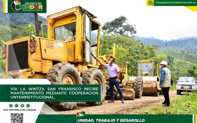 VÍA LA WINTZA SAN FRANCISCO RECIBE MANTENIMIENTO MEDIANTE COOPERACIÓN INTERINSTITUCIONAL.