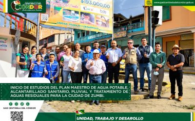 INICIO DE ESTUDIOS DEL PLAN MAESTRO DE AGUA POTABLE, ALCANTARILLADO SANITARIO, PLUVIAL Y TRATAMIENTO DE AGUAS RESIDUALES PARA LA CIUDAD DE ZUMBI