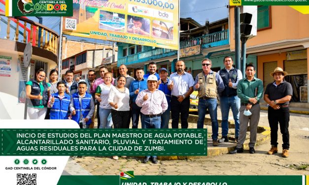 INICIO DE ESTUDIOS DEL PLAN MAESTRO DE AGUA POTABLE, ALCANTARILLADO SANITARIO, PLUVIAL Y TRATAMIENTO DE AGUAS RESIDUALES PARA LA CIUDAD DE ZUMBI