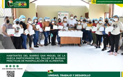 HABITANTES DEL BARRIO SAN MIGUEL DE LA HUECA PARTICIPARON DEL TALLER DE BUENAS PRÁCTICAS DE MANIPULACIÓN DE ALIMENTOS.