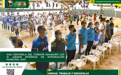 GAD CENTINELA DEL CÓNDOR INAUGURÓ LOS XI JUEGOS INTERNOS DE INTEGRACIÓN MUNICIPAL 2021