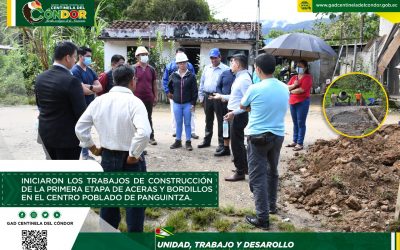 INICIARON LOS TRABAJOS DE CONSTRUCCIÓN DE LA PRIMERA ETAPA DE ACERAS Y BORDILLOS EN EL CENTRO POBLADO DE PANGUINTZA.