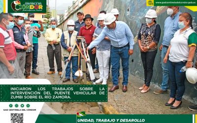 INICIARON LOS TRABAJOS SOBRE LA INTERVENCIÓN DEL PUENTE VEHICULAR DE ZUMBI SOBRE EL RÍO ZAMORA.