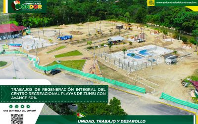 TRABAJOS DE REGENERACIÓN INTEGRAL DEL CENTRO RECREACIONAL PLAYAS DE ZUMBI CON AVANCE 50%