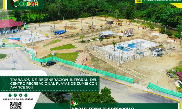 TRABAJOS DE REGENERACIÓN INTEGRAL DEL CENTRO RECREACIONAL PLAYAS DE ZUMBI CON AVANCE 50%