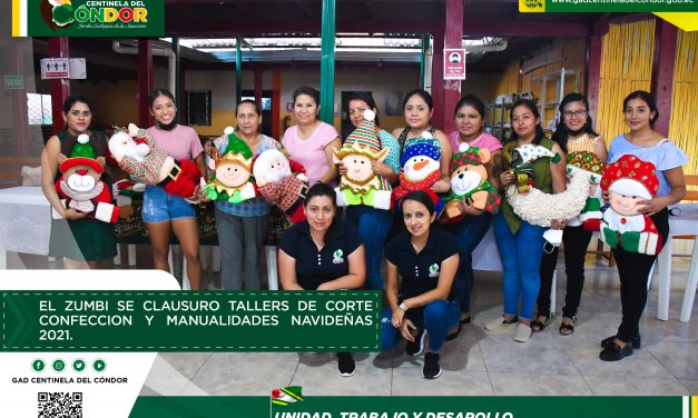 EL ZUMBI SE CLAUSURÓ TALLERES DE CORTE CONFECCIÓN Y MANUALIDADES NAVIDEÑAS.